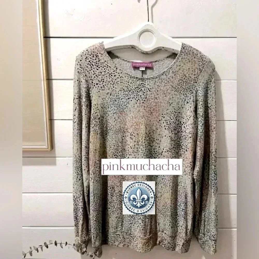 ♦️-50%♦️ PINKMUCHACHA Quebec designer  sweater in ultra-soft fabrics size xxl